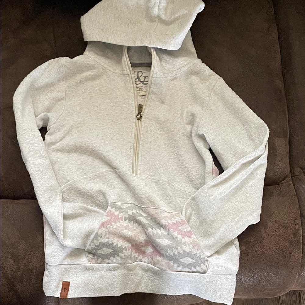 AMPERSAND AVE Cream Kids Hoodie